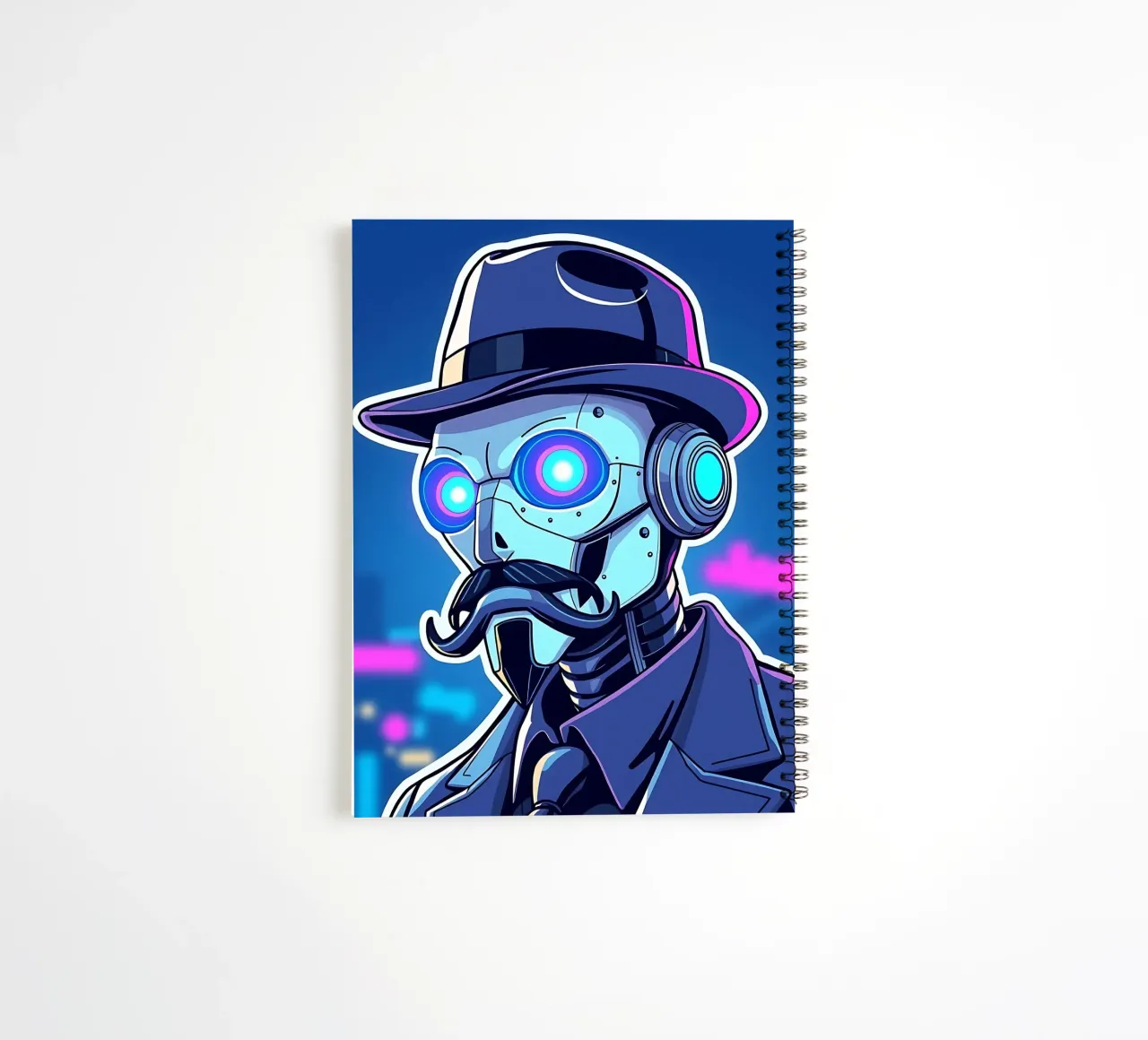 Roboter_2 spiral notebook by AI-Portraits by LK