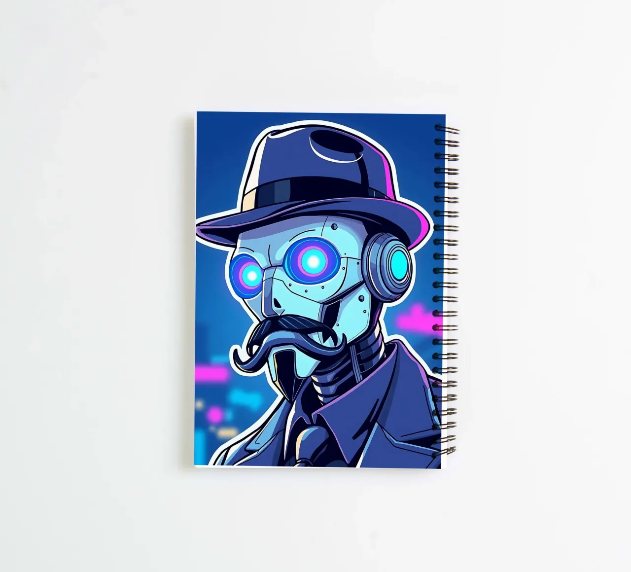 Roboter_2 spiral notebook by AI-Portraits by LK