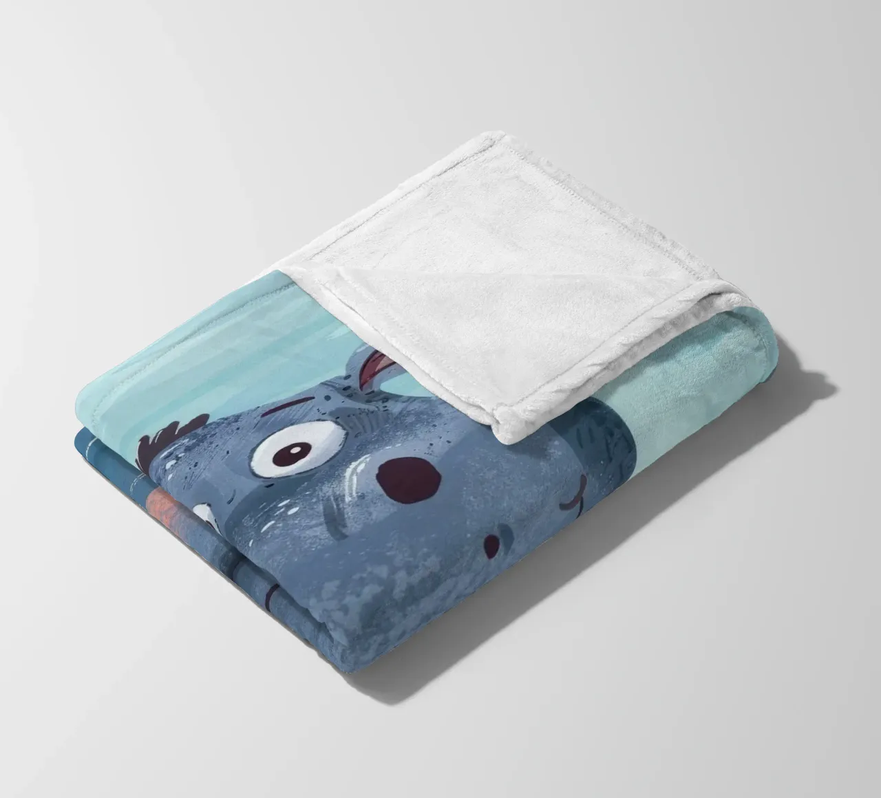 Ippopotamo felice che si gode un momento di gioco nell'acqua limpida coperta in pile da DesignDoodle