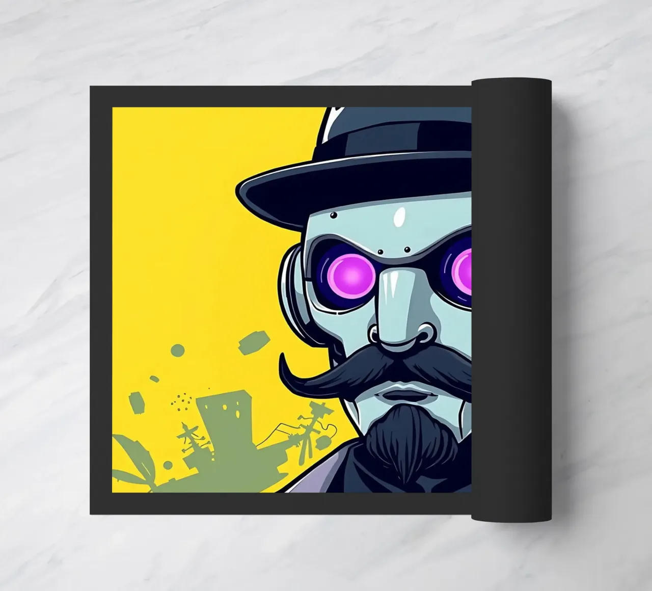 Roboter_3 doormat by AI-Portraits by LK