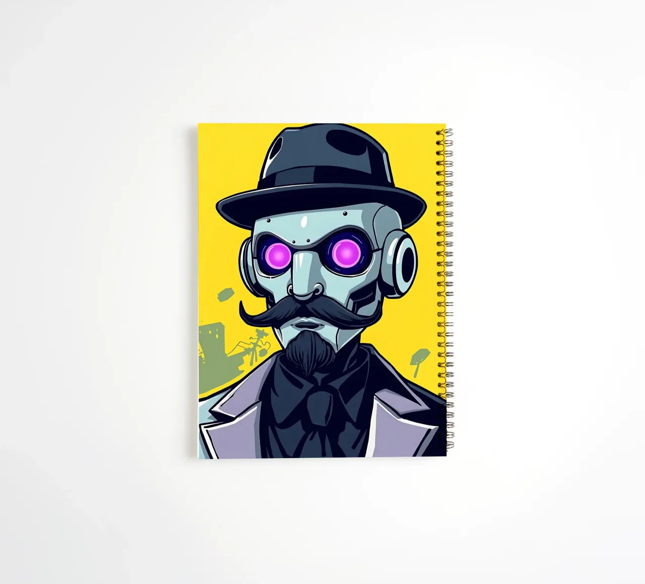 Roboter_3 spiral notebook by AI-Portraits by LK