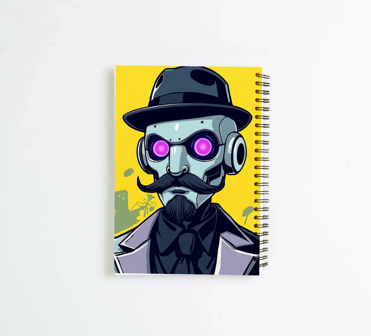 Roboter_3 spiral notebook by AI-Portraits by LK