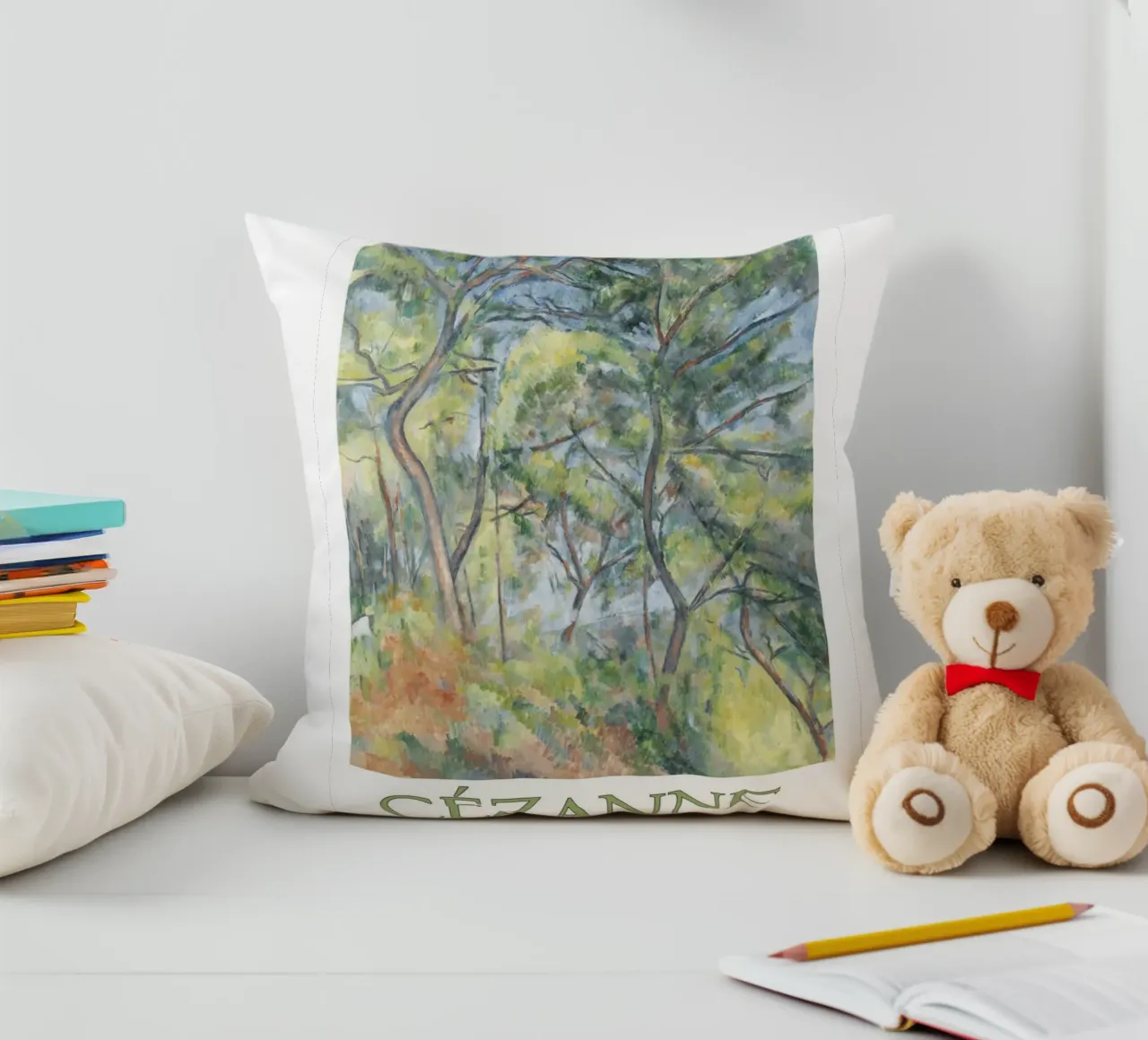 alberi imponenti nella foresta cuscino da rewin shop