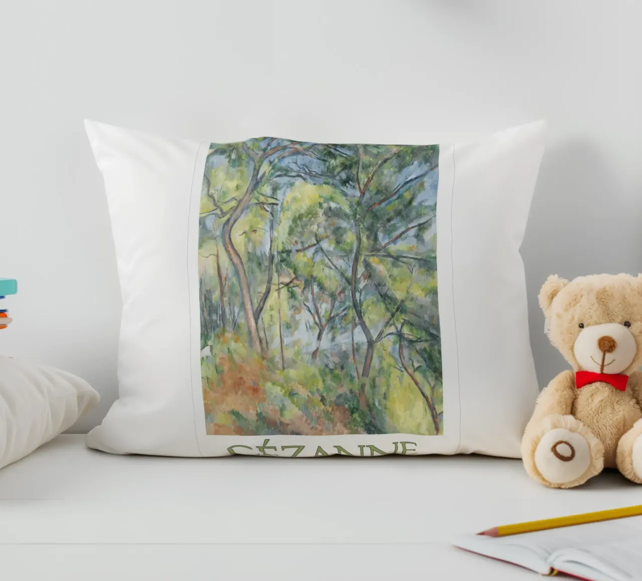 alberi imponenti nella foresta cuscino da rewin shop