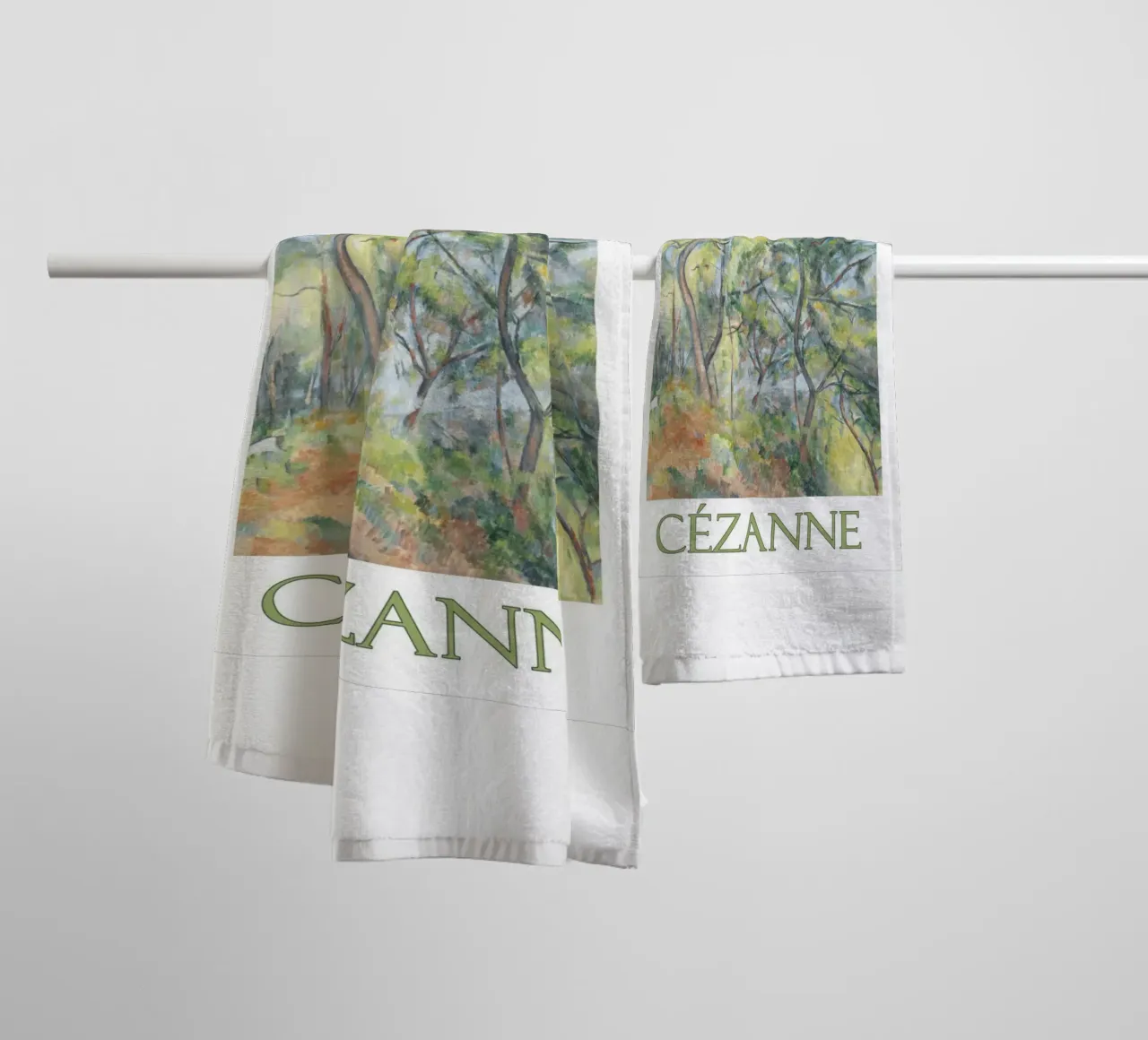 towering trees in the forest towel by rewin shop