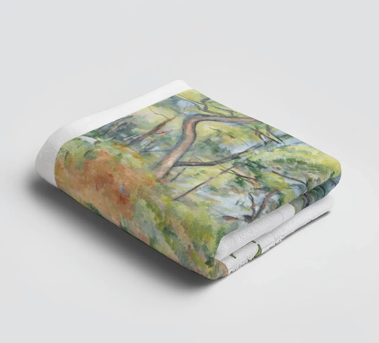 towering trees in the forest towel by rewin shop