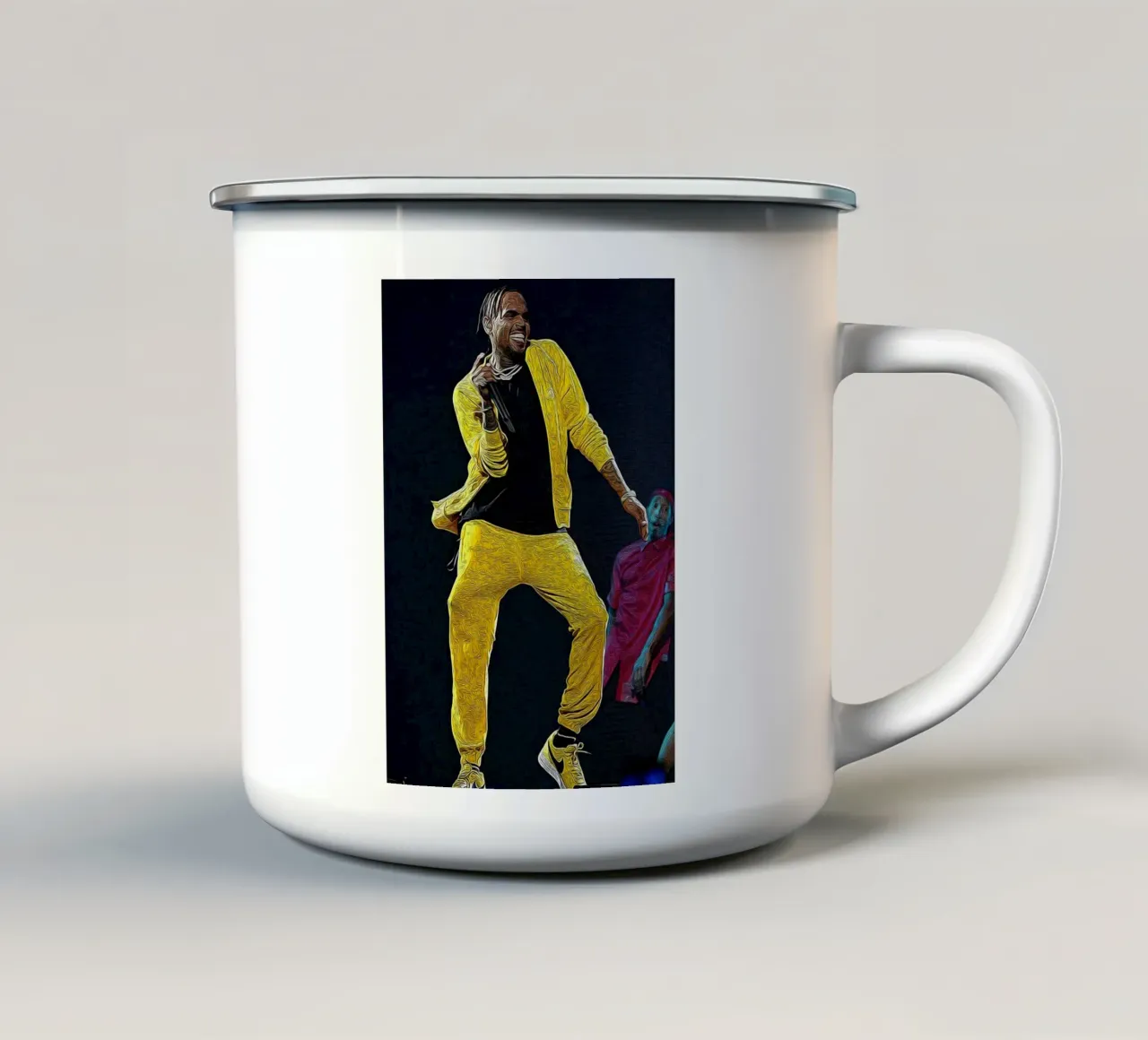Chris Brown Golden Groove in Motion tazza in smalto da singpentinksale