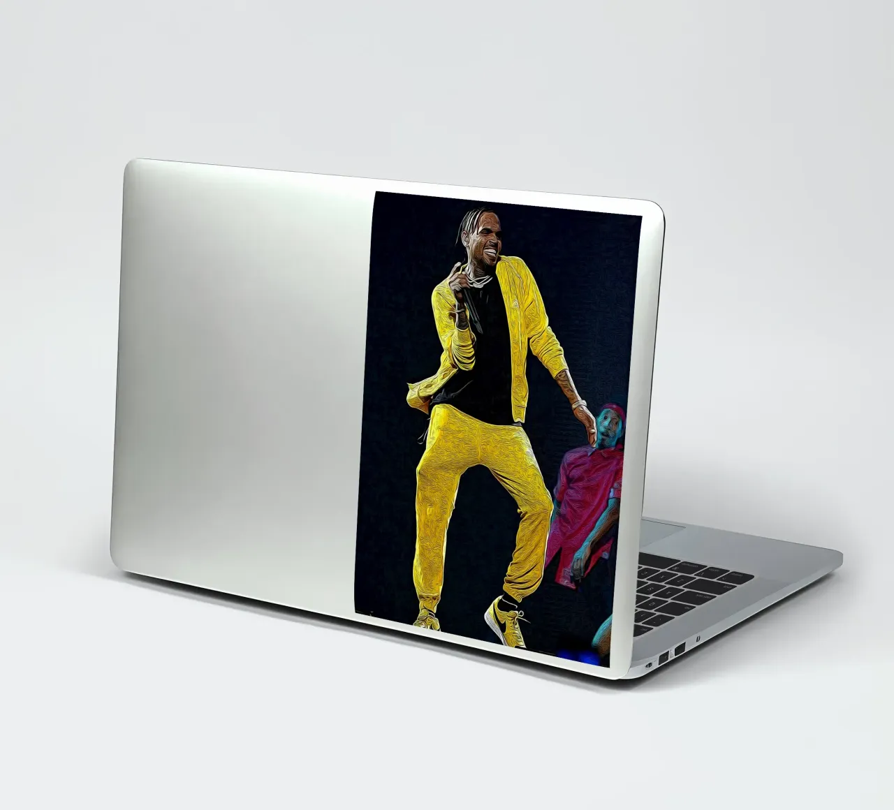Chris Brown Goldene Rille in Bewegung Sticker von singpentinksale