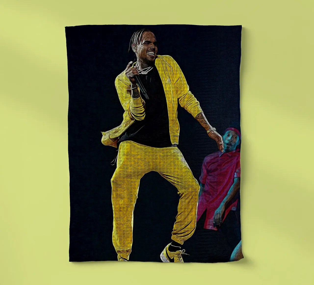Chris Brown Golden Groove in Motion canovaccio da cucina da singpentinksale