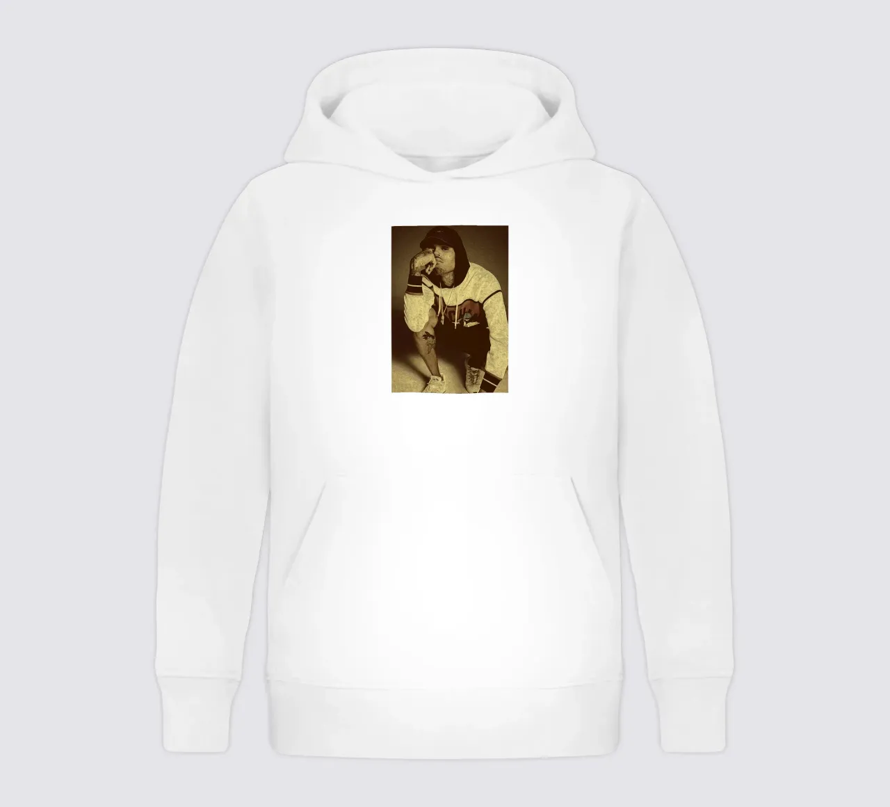 Retro-Porträt Chris Brown Kinder Hoodie von singpentinksale