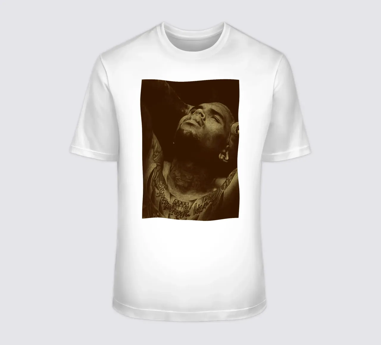 Chris Brown tono retrò t-shirt da singpentinksale