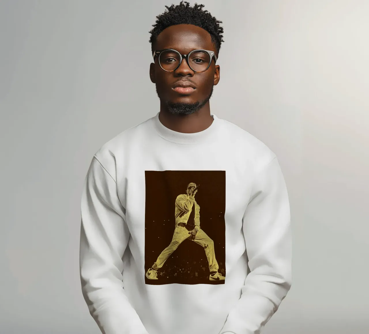 Chris Brown in un'esplosione di emozioni sul palcoscenico felpa da singpentinksale