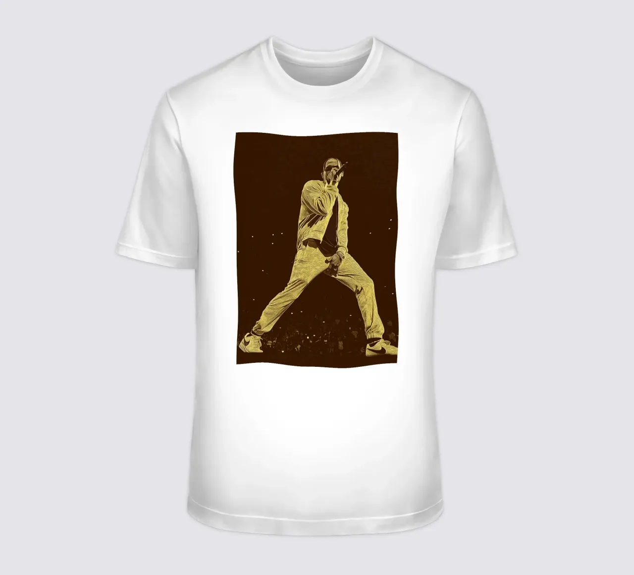 Chris Brown in un'esplosione di emozioni sul palcoscenico t-shirt da singpentinksale