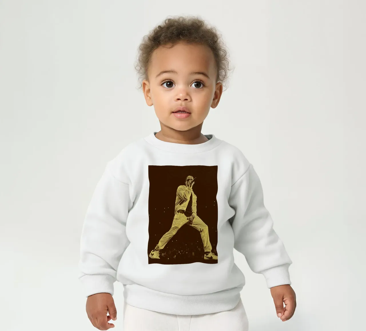 Chris Brown in un'esplosione di emozioni sul palcoscenico felpa neonato da singpentinksale