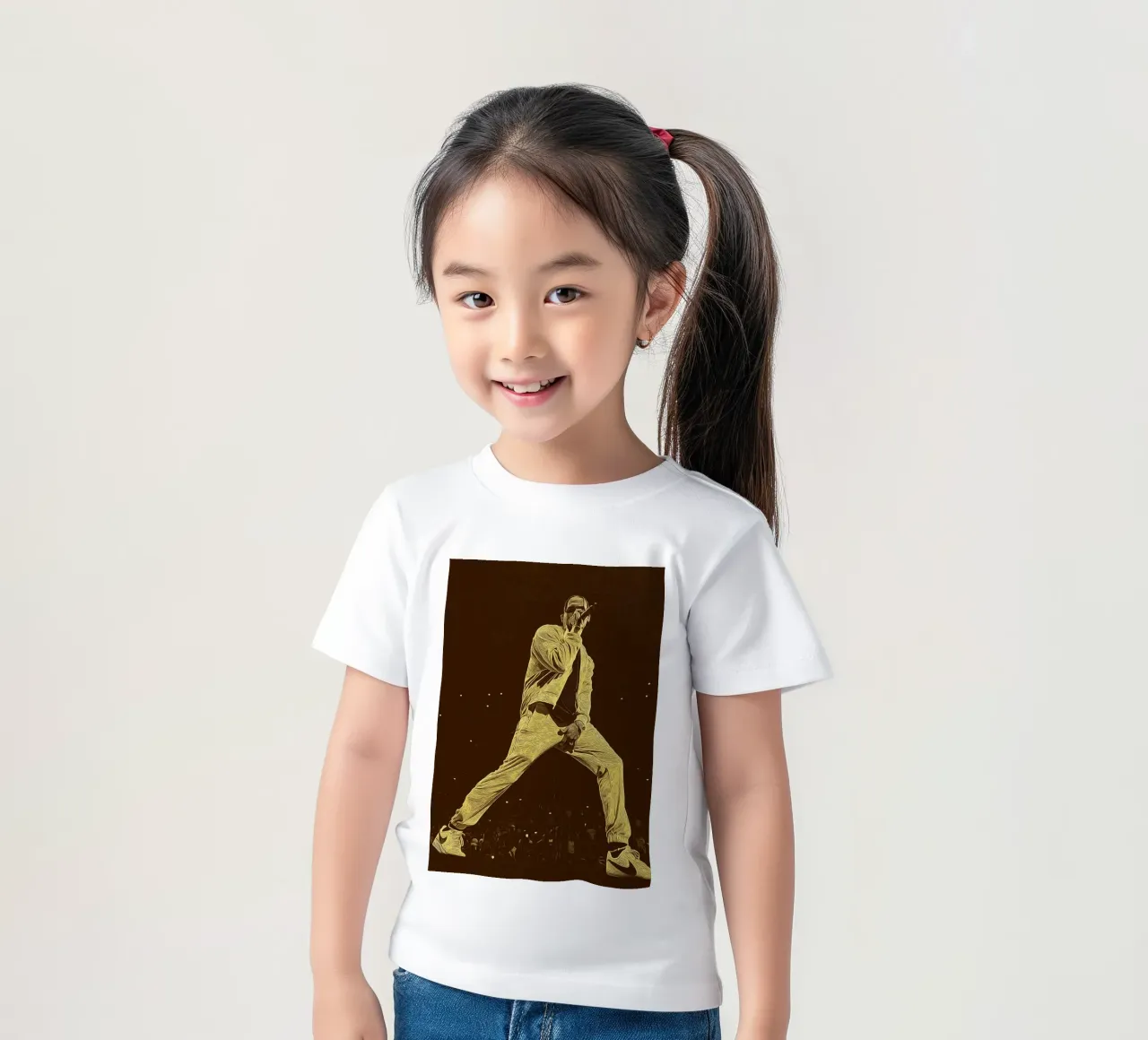 Chris Brown in un'esplosione di emozioni sul palcoscenico t-shirt bambini da singpentinksale