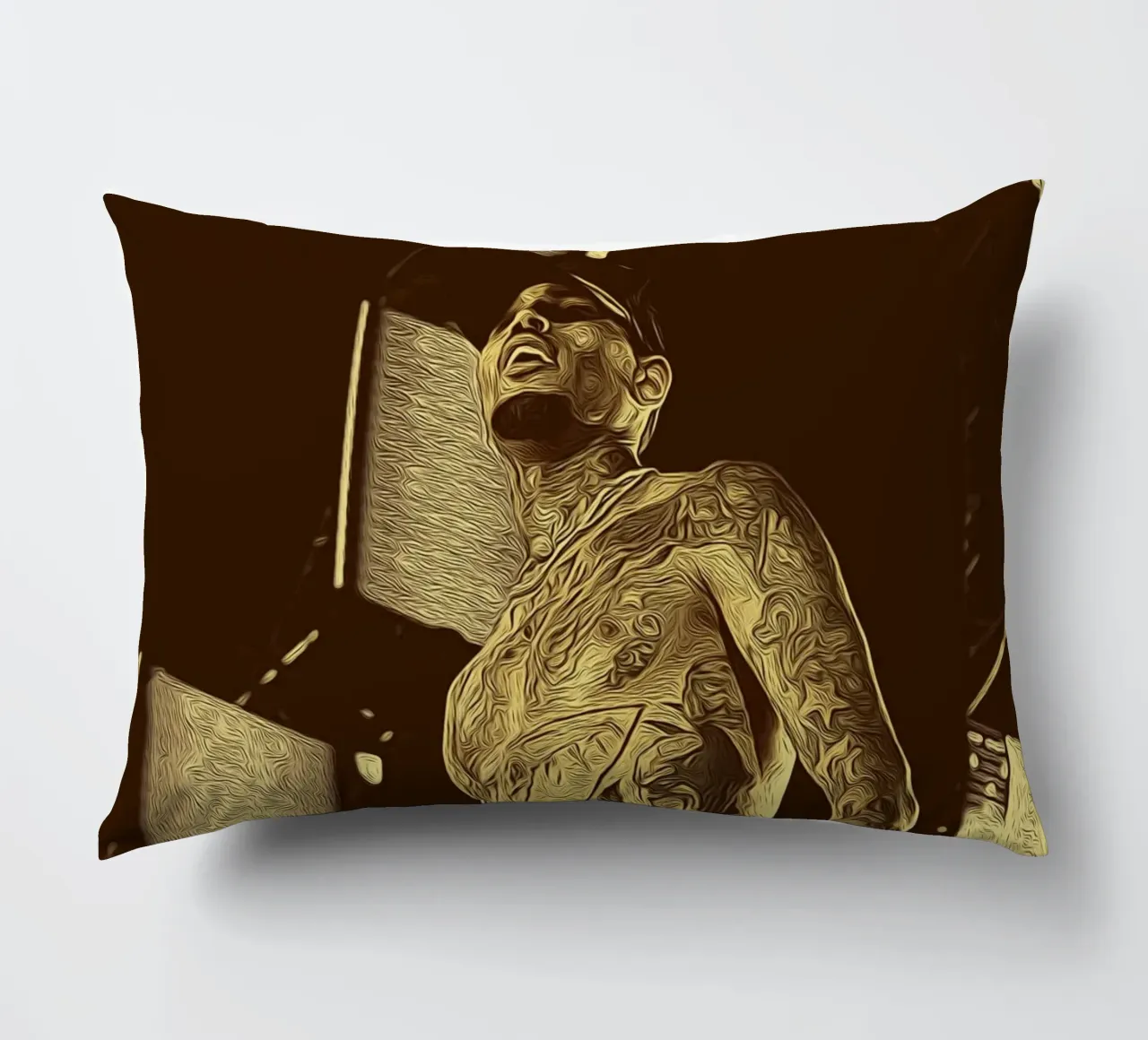 Chris Brown sul palco cuscino da singpentinksale