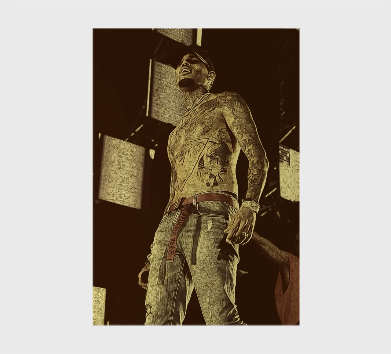Chris Brown on stage notebook by singpentinksale