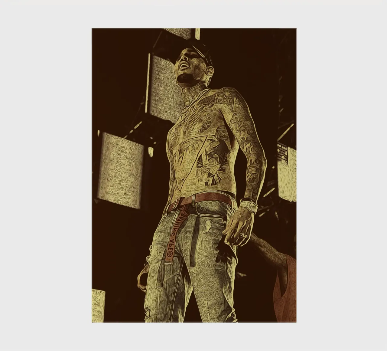 Chris Brown on stage notebook by singpentinksale