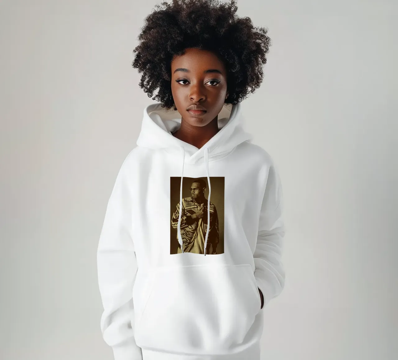 Chris Brown icona della moda felpa con cappuccio da singpentinksale