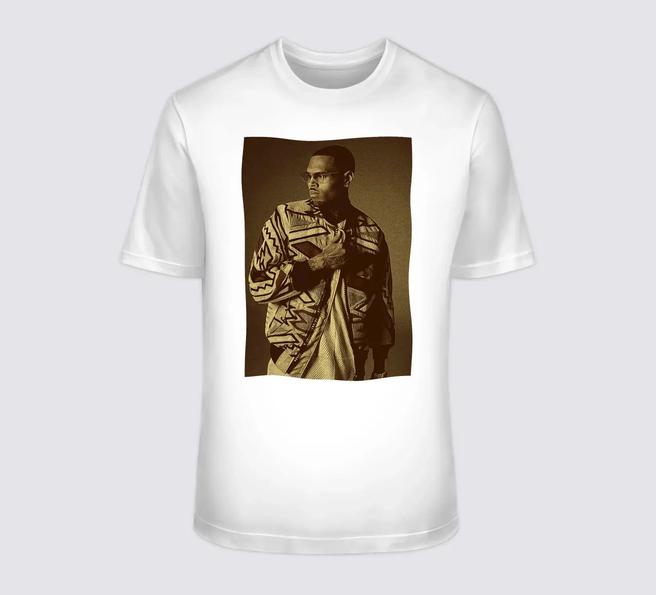 Chris Brown icona della moda t-shirt da singpentinksale
