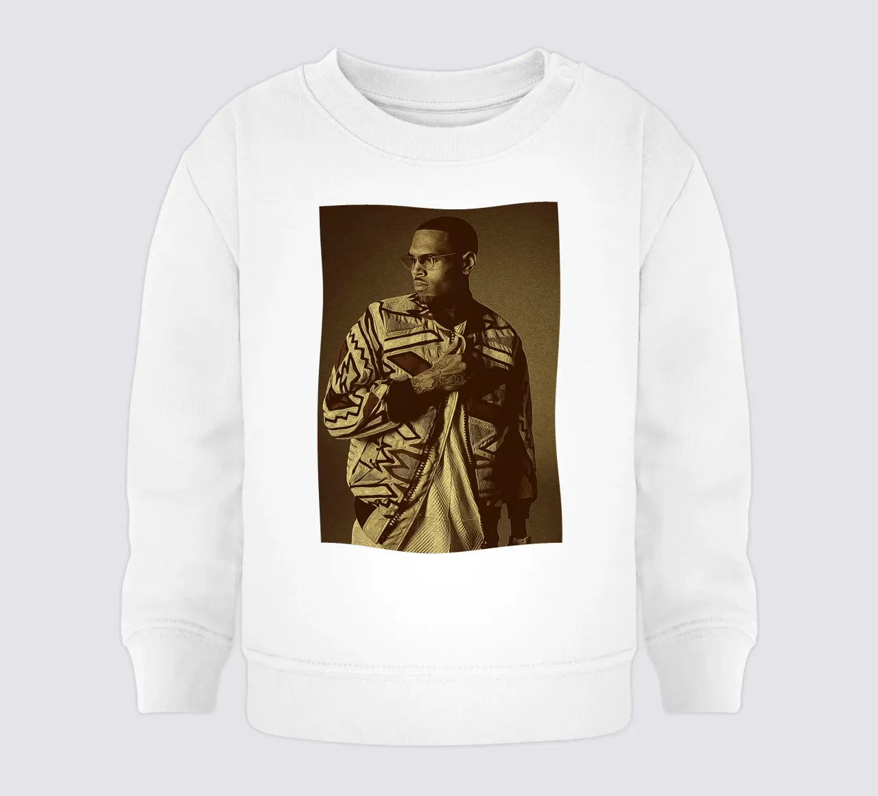 Chris Brown icona della moda felpa neonato da singpentinksale