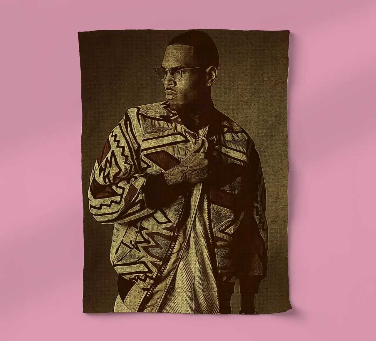 Chris Brown icona della moda canovaccio da cucina da singpentinksale