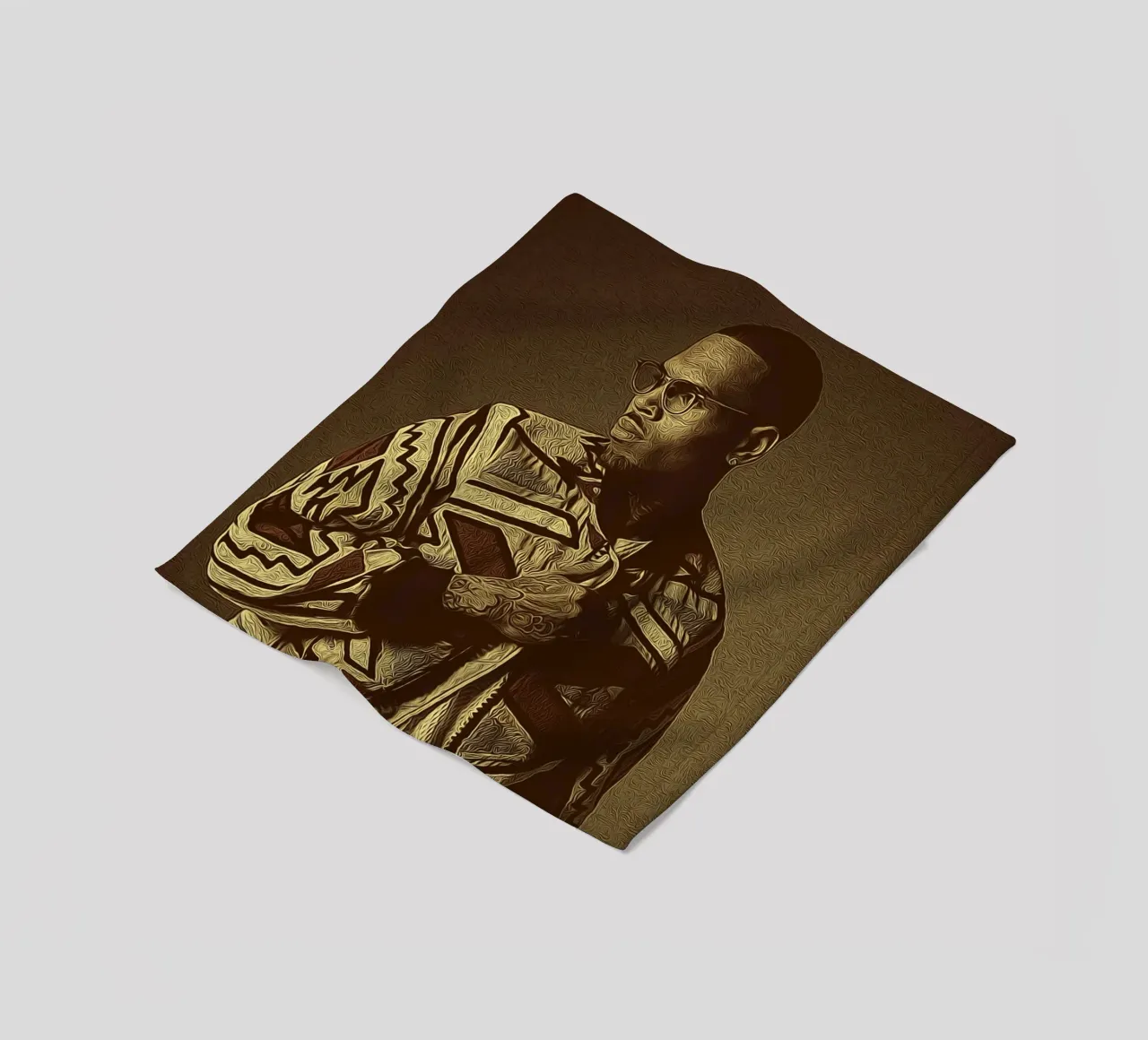 Chris Brown icona della moda coperta in pile da singpentinksale