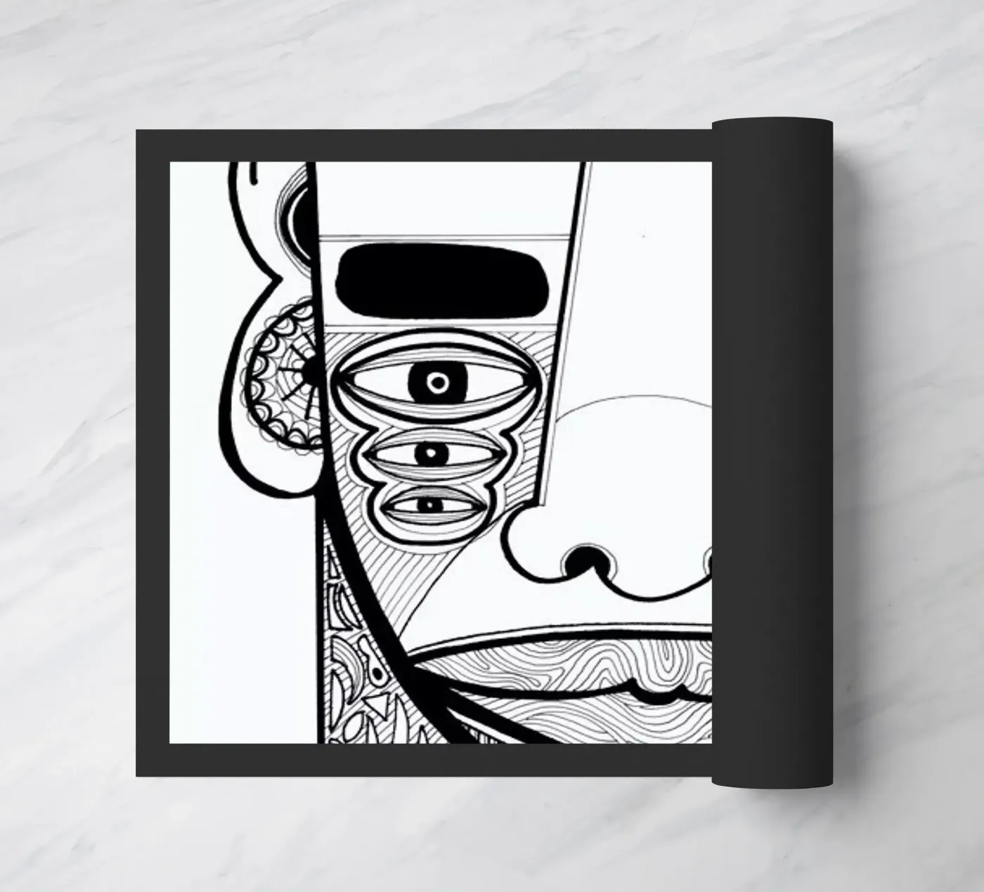 mask 1 deurmat van Studio Teer