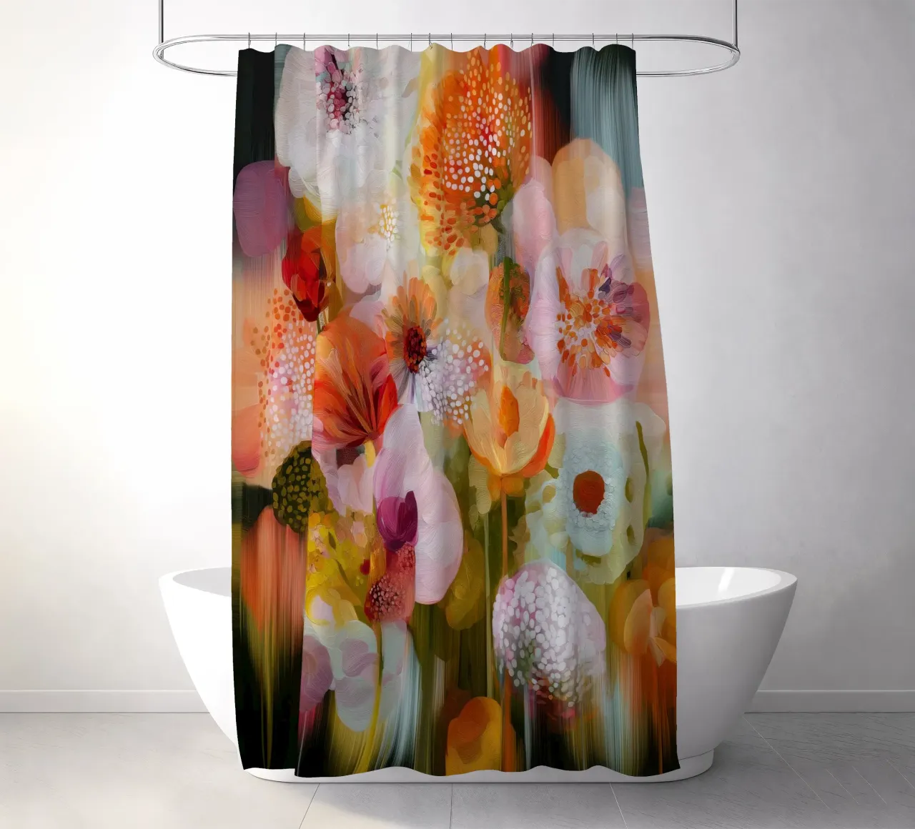 Flowers shower curtain by Pictura