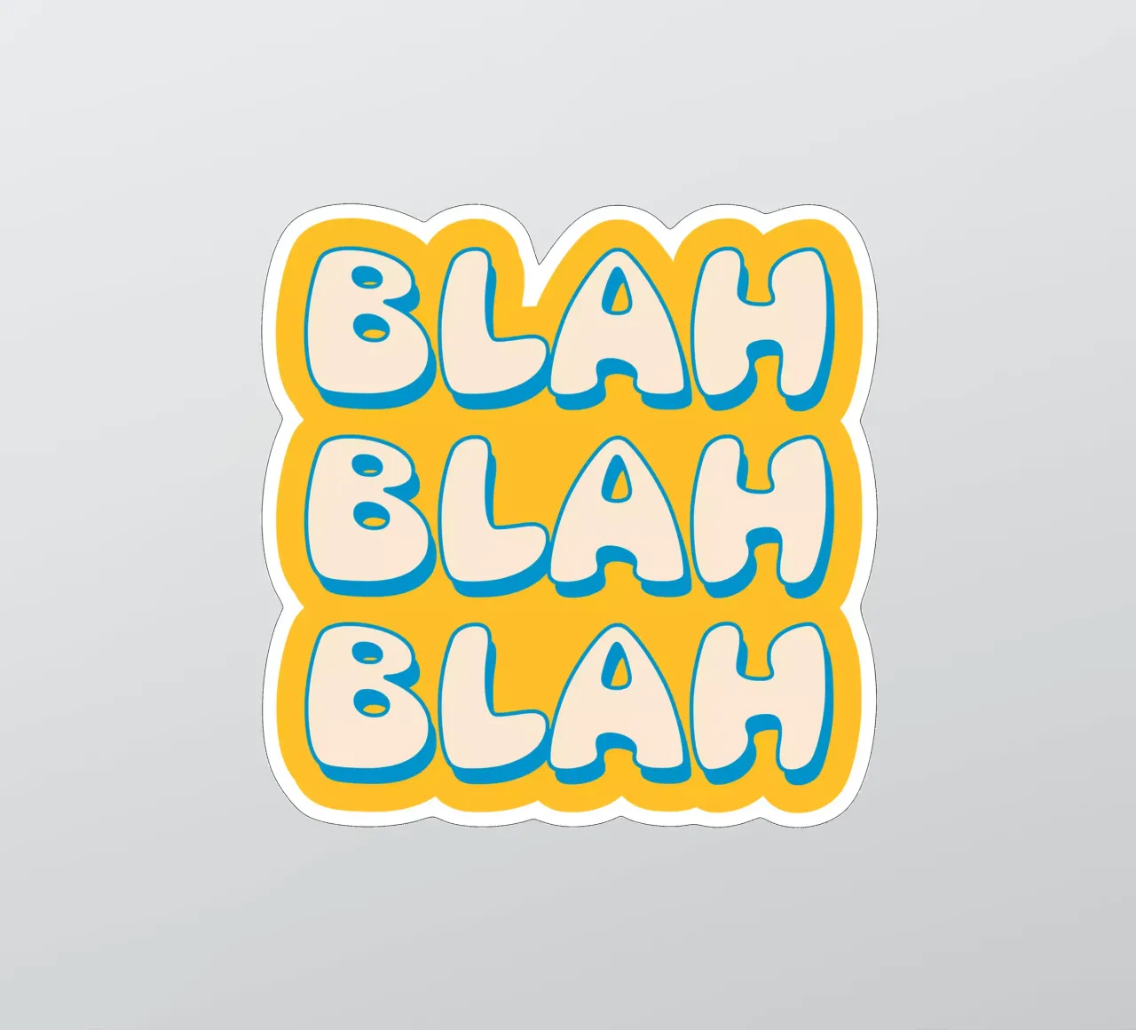 blahblahblah adesivo da Sticker King