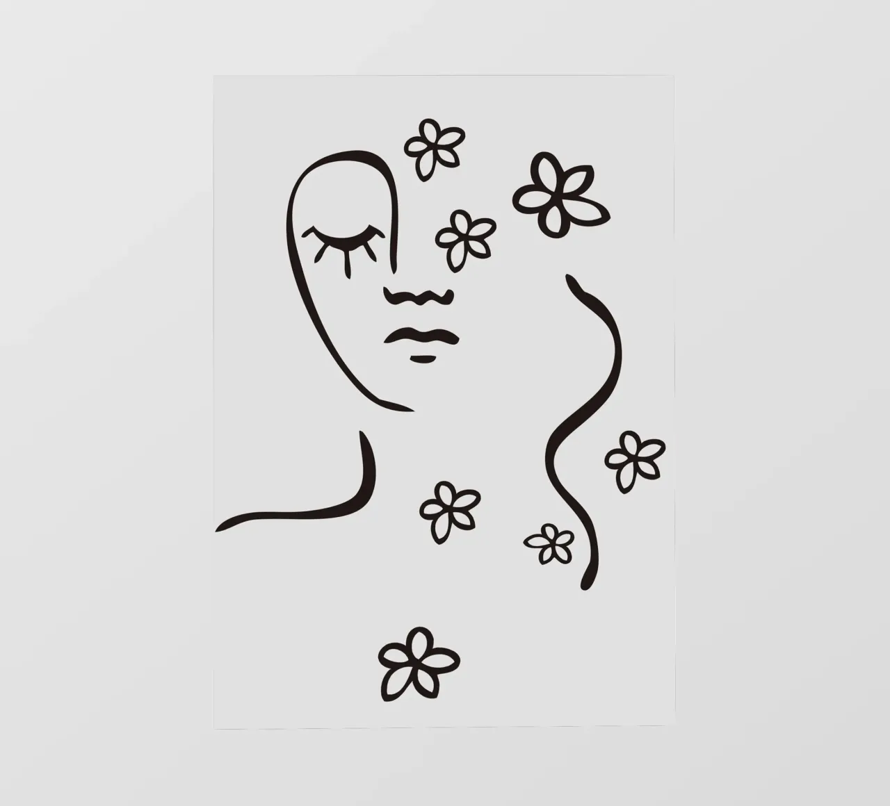 abstract flower face pellicola backlit da vintageshop