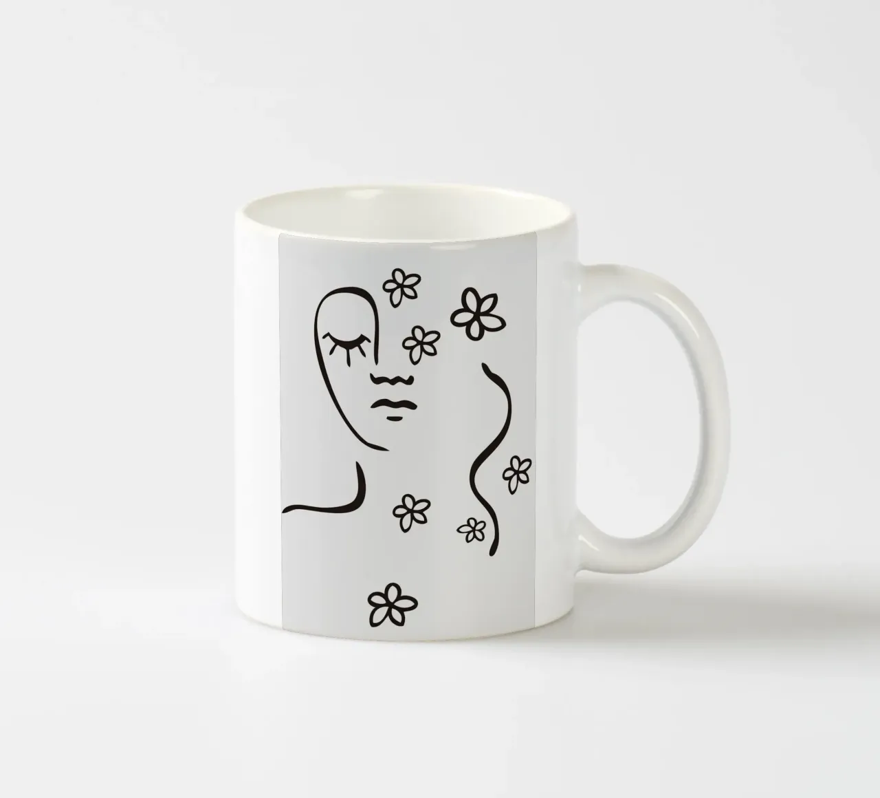 abstract flower face tazza in ceramica da vintageshop