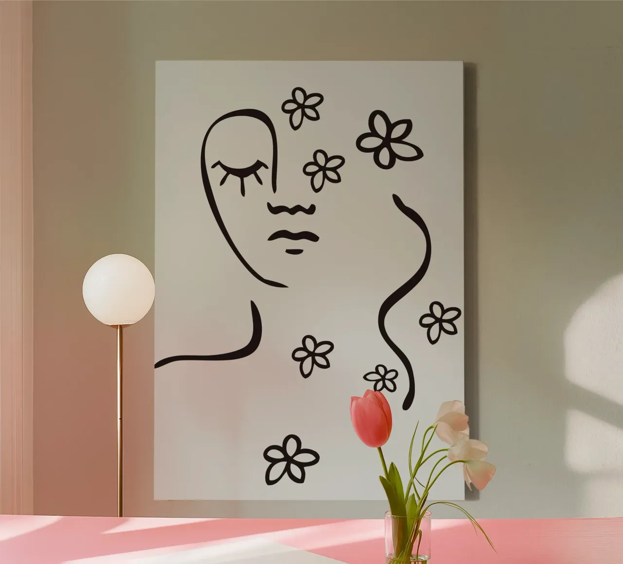 abstract flower face Leinwand von vintageshop