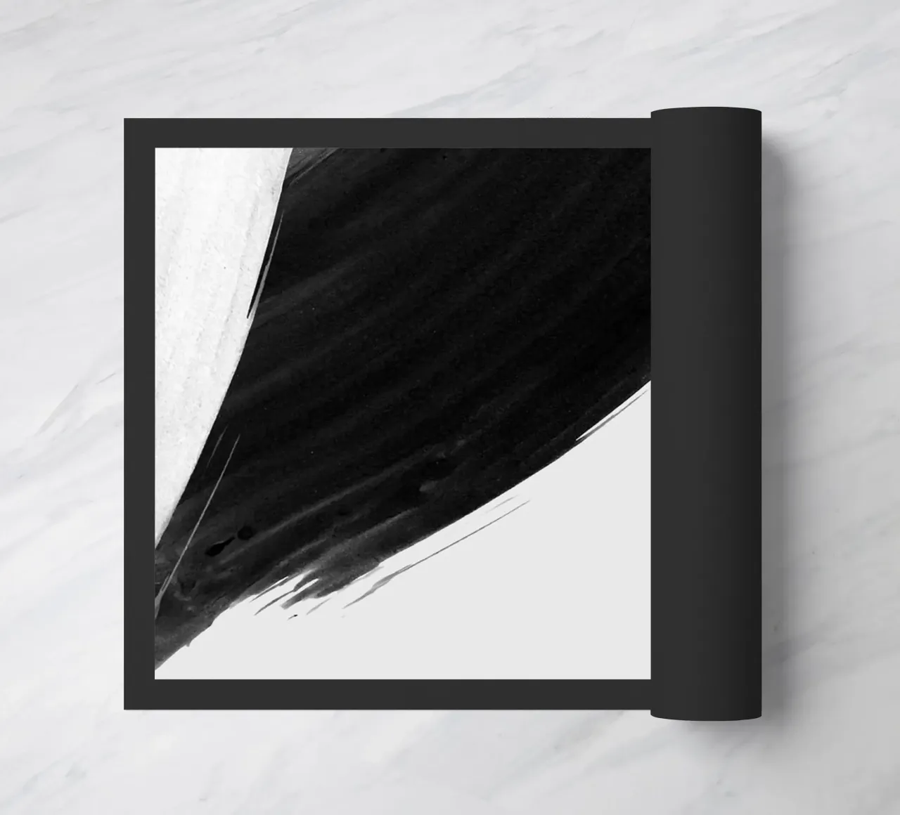 black abstract brushstroke zerbino da vintageshop