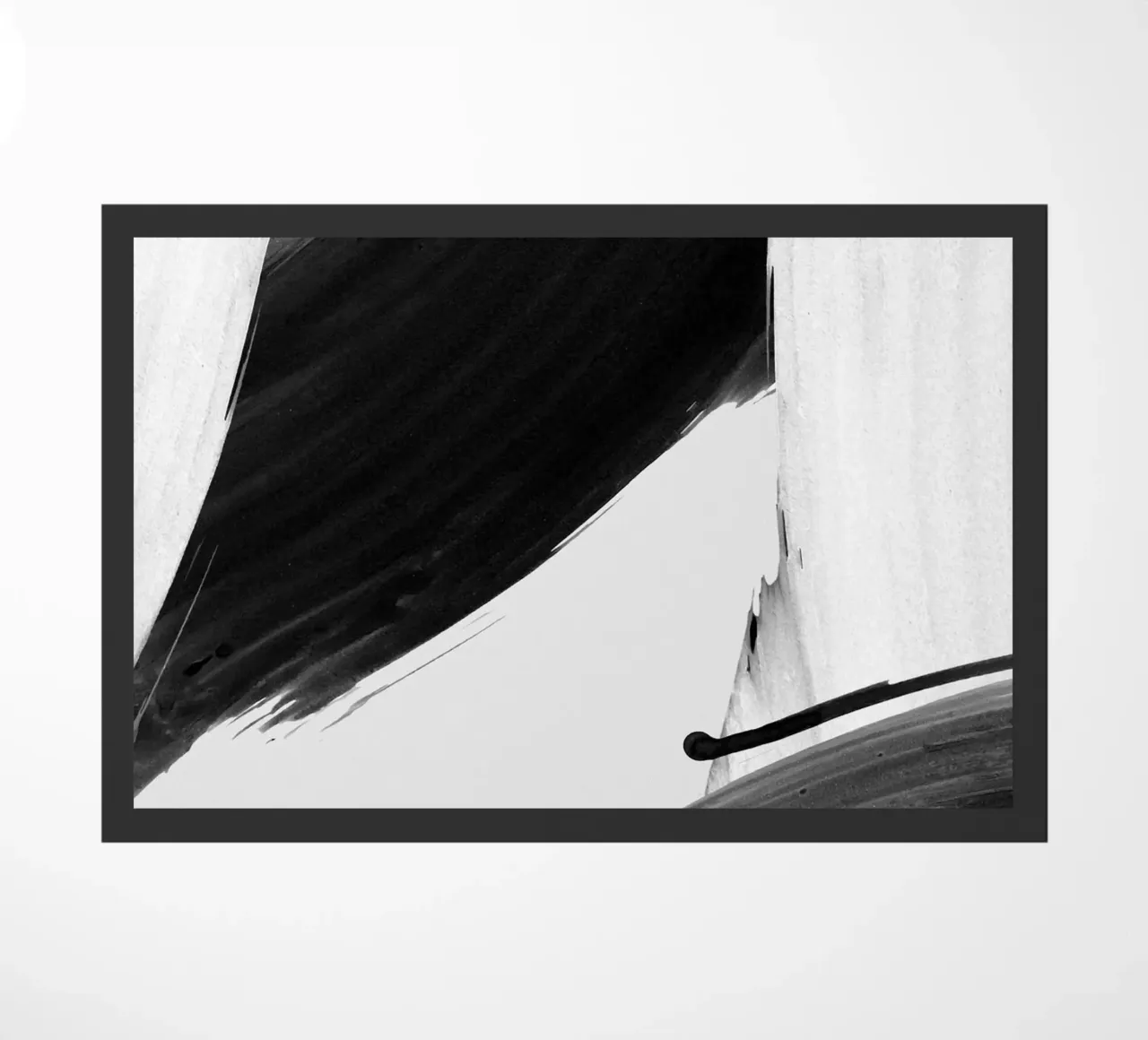 black abstract brushstroke zerbino da vintageshop