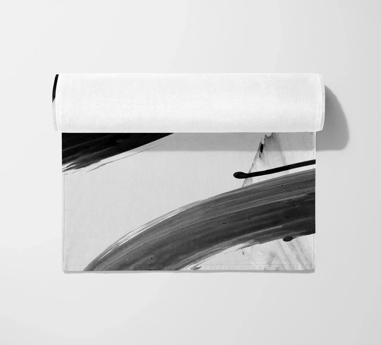 black abstract brushstroke telo mare da vintageshop