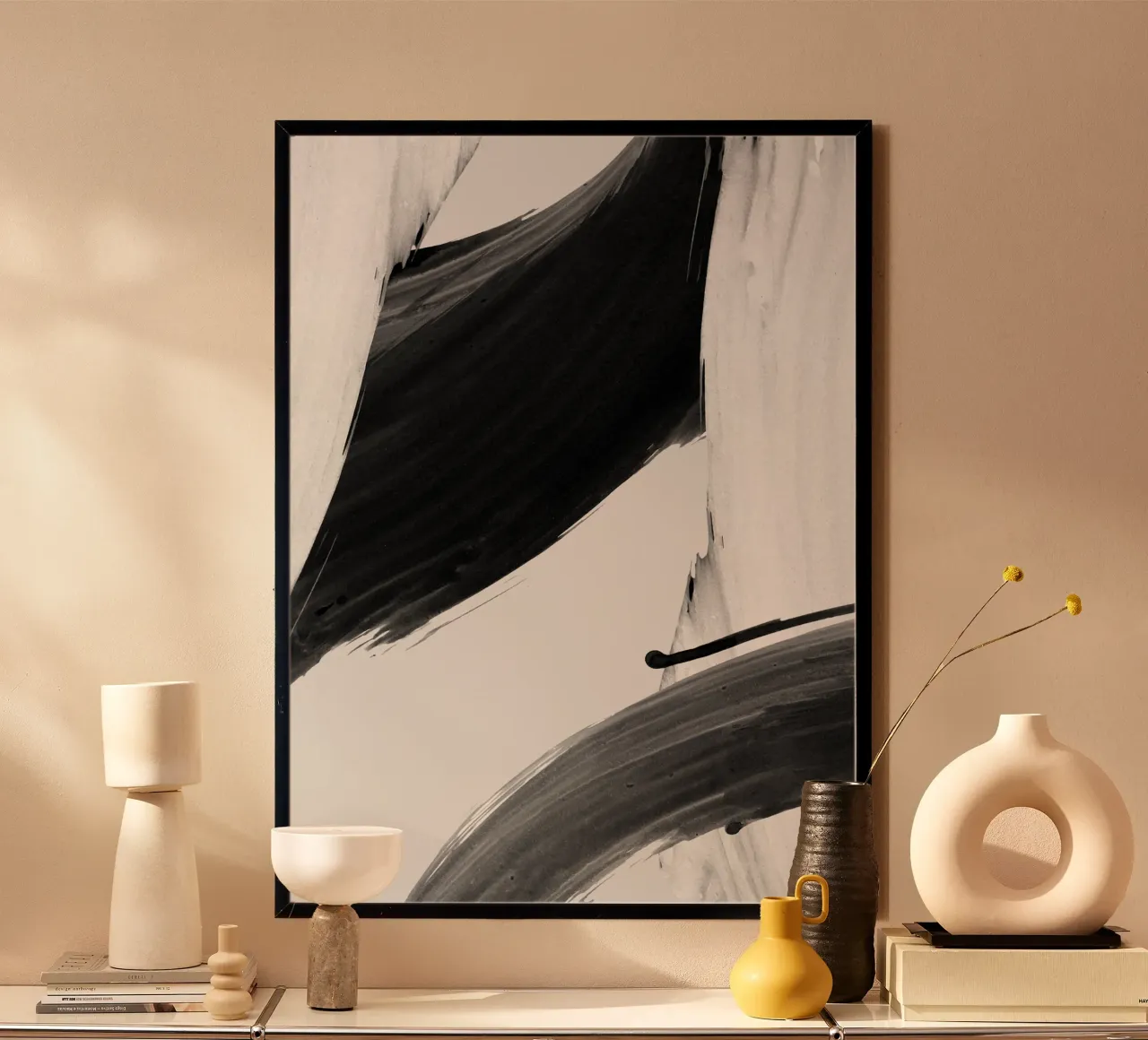 black abstract brushstroke carta hahnemühle da vintageshop