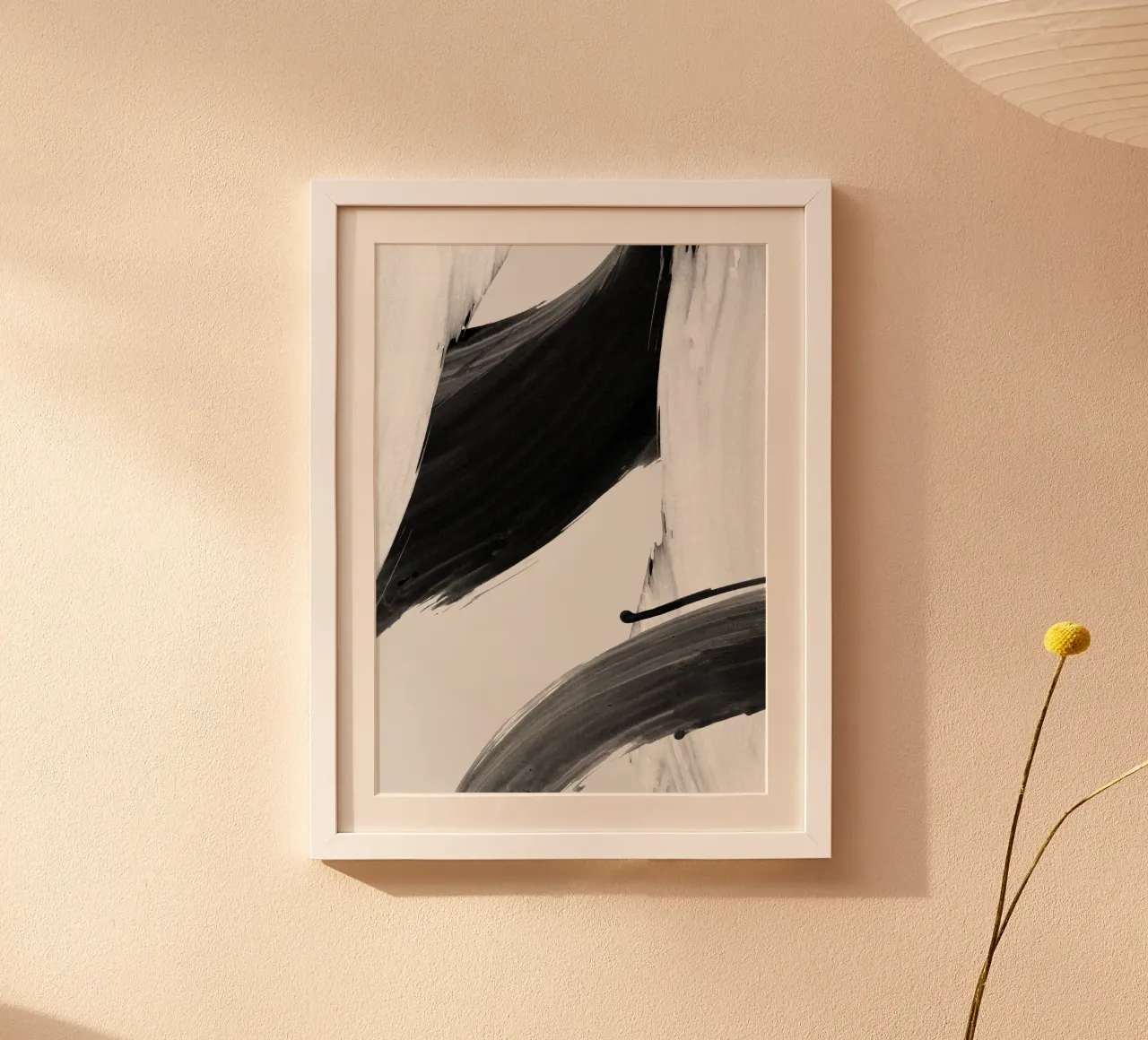 black abstract brushstroke carta hahnemühle da vintageshop