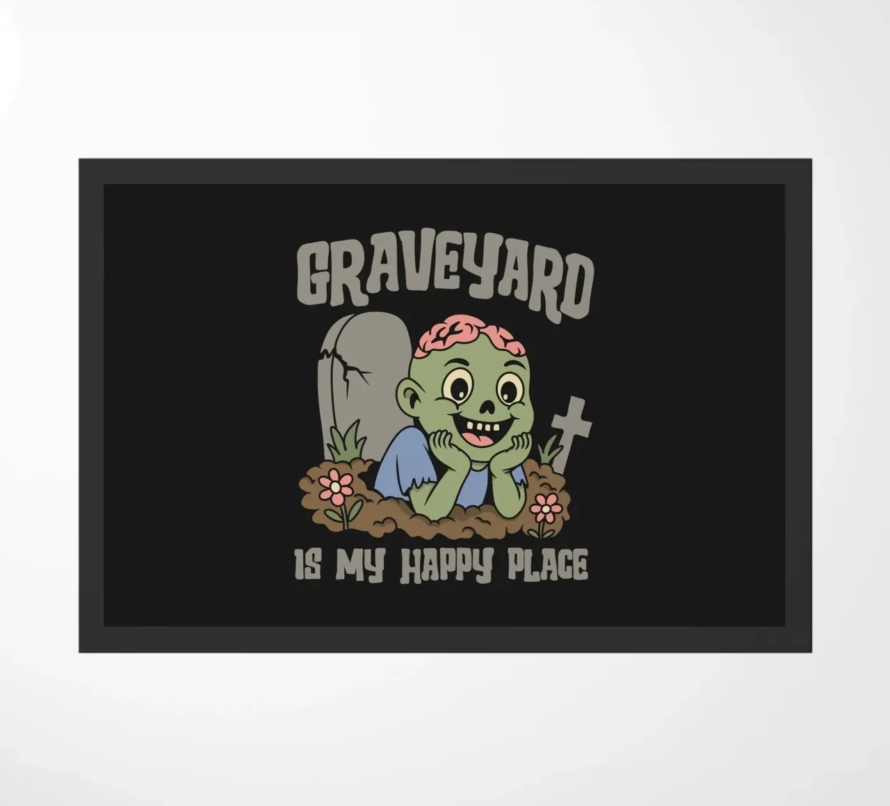 Il cimitero è il mio luogo felice zerbino da Loobs