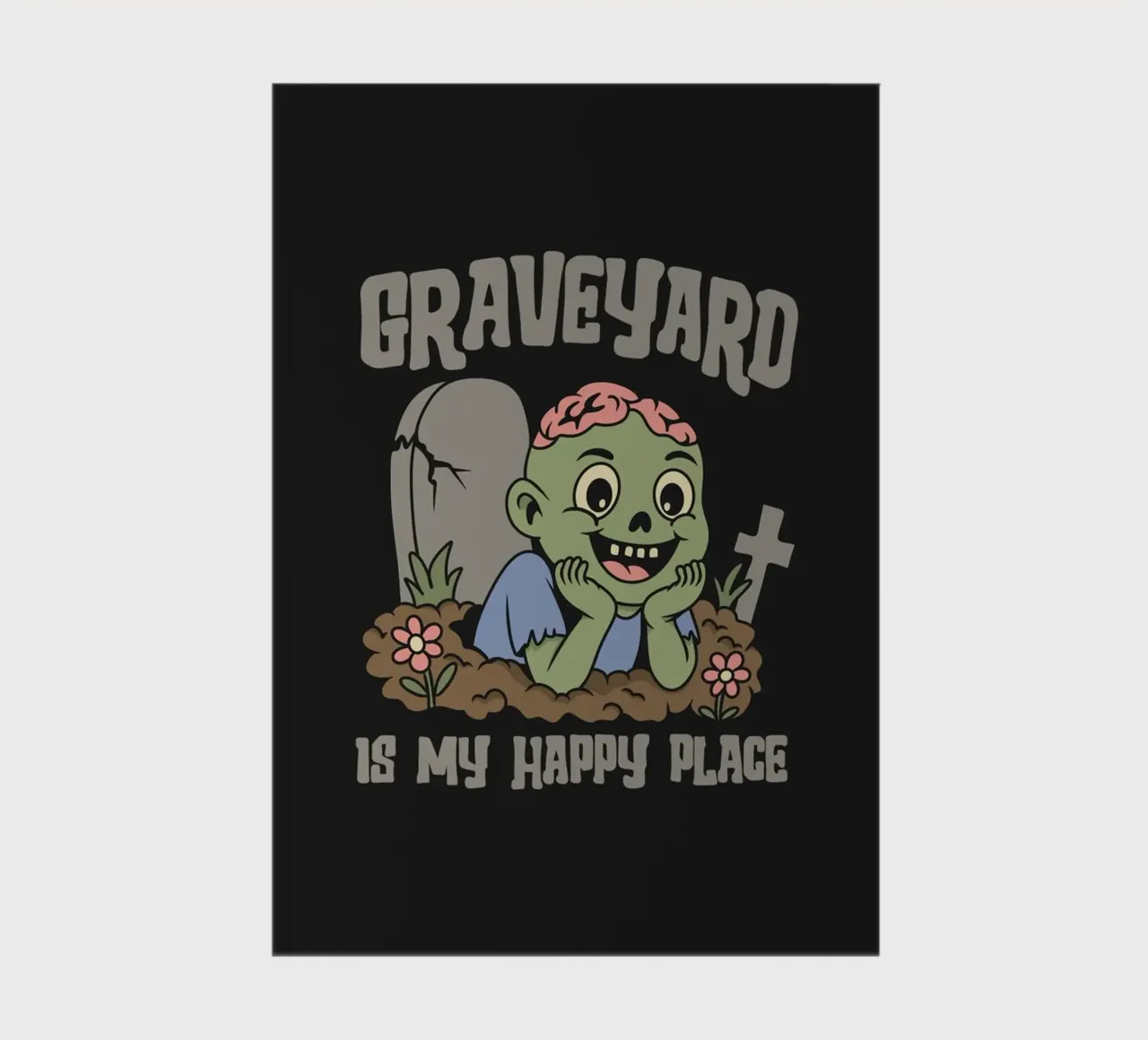 Graveyard is my happy place notebook by Loobs