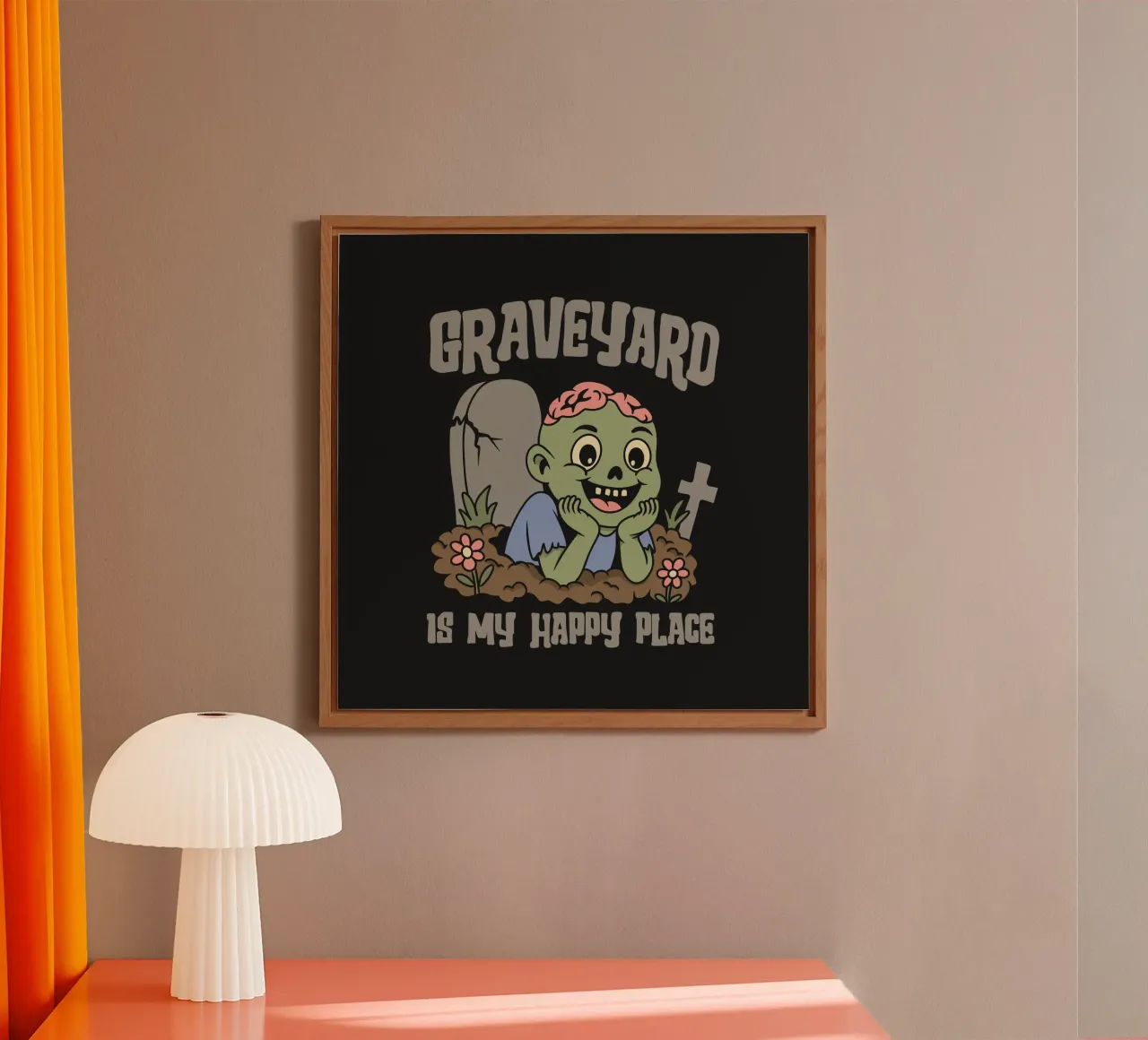 Il cimitero è il mio luogo felice alluminio dibond da Loobs