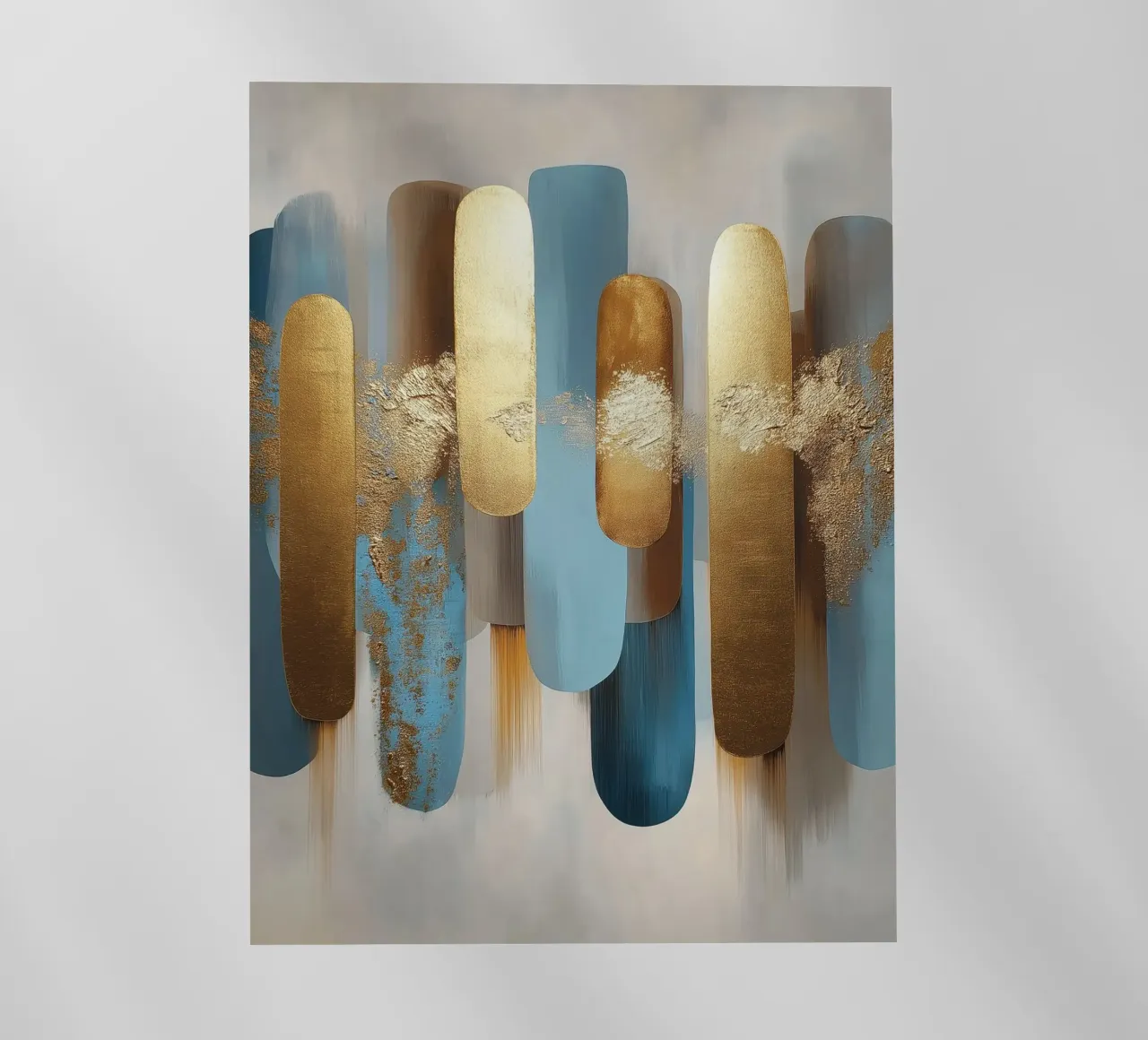 Forme astratte con blu e oro pellicola backlit da Pictura