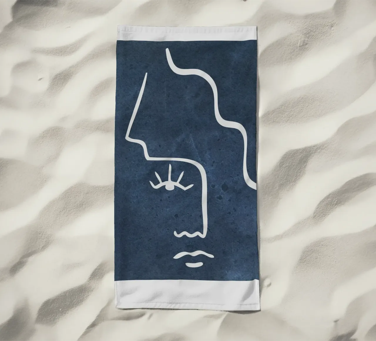 half white face telo mare da vintageshop