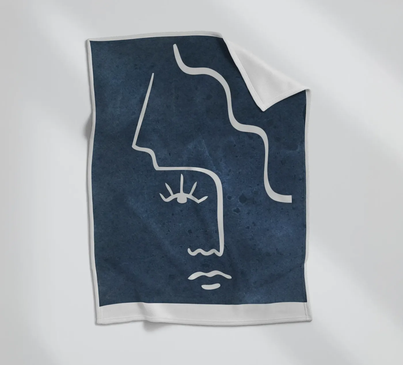 half white face fleecedeken van vintageshop