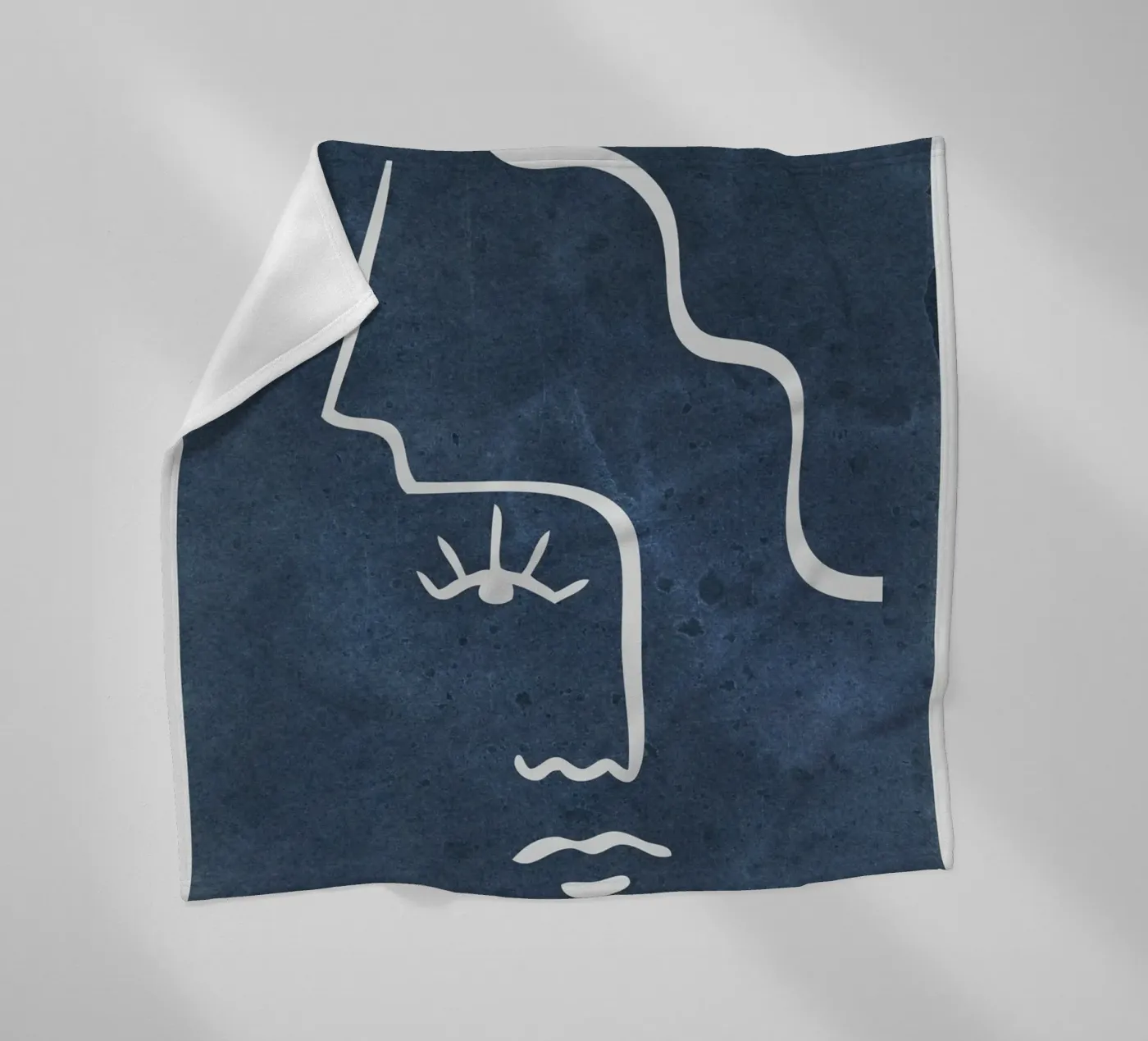 half white face fleecedeken van vintageshop