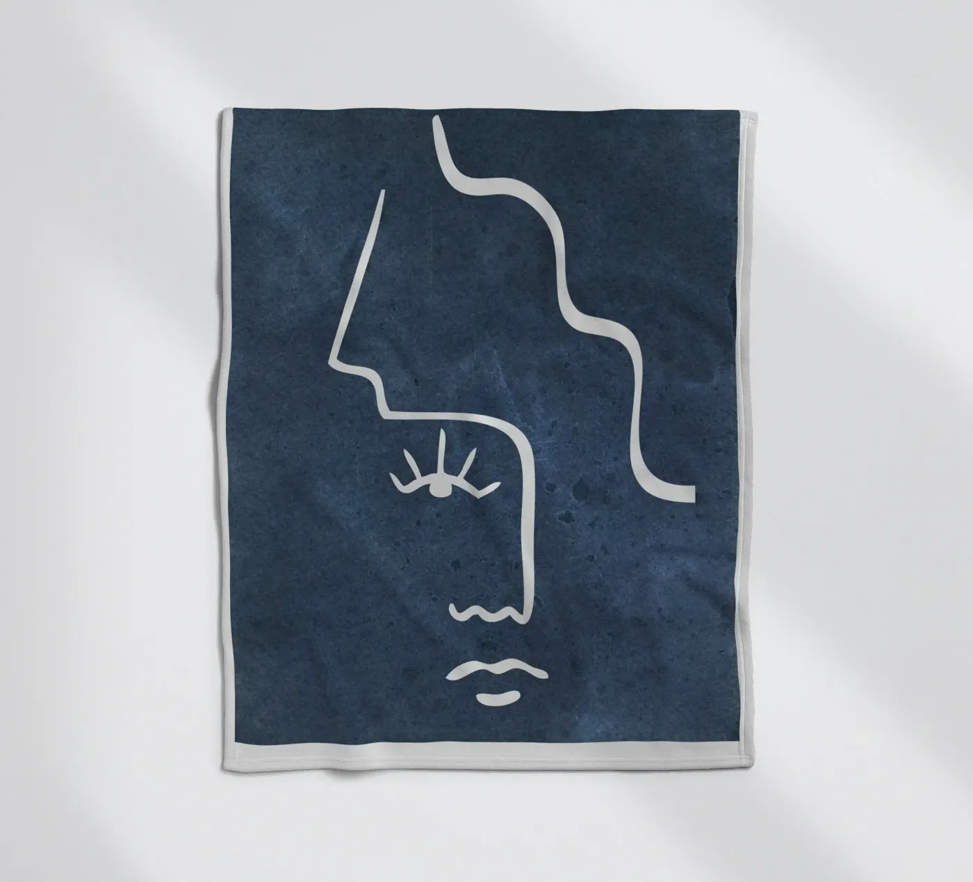 half white face fleecedeken van vintageshop