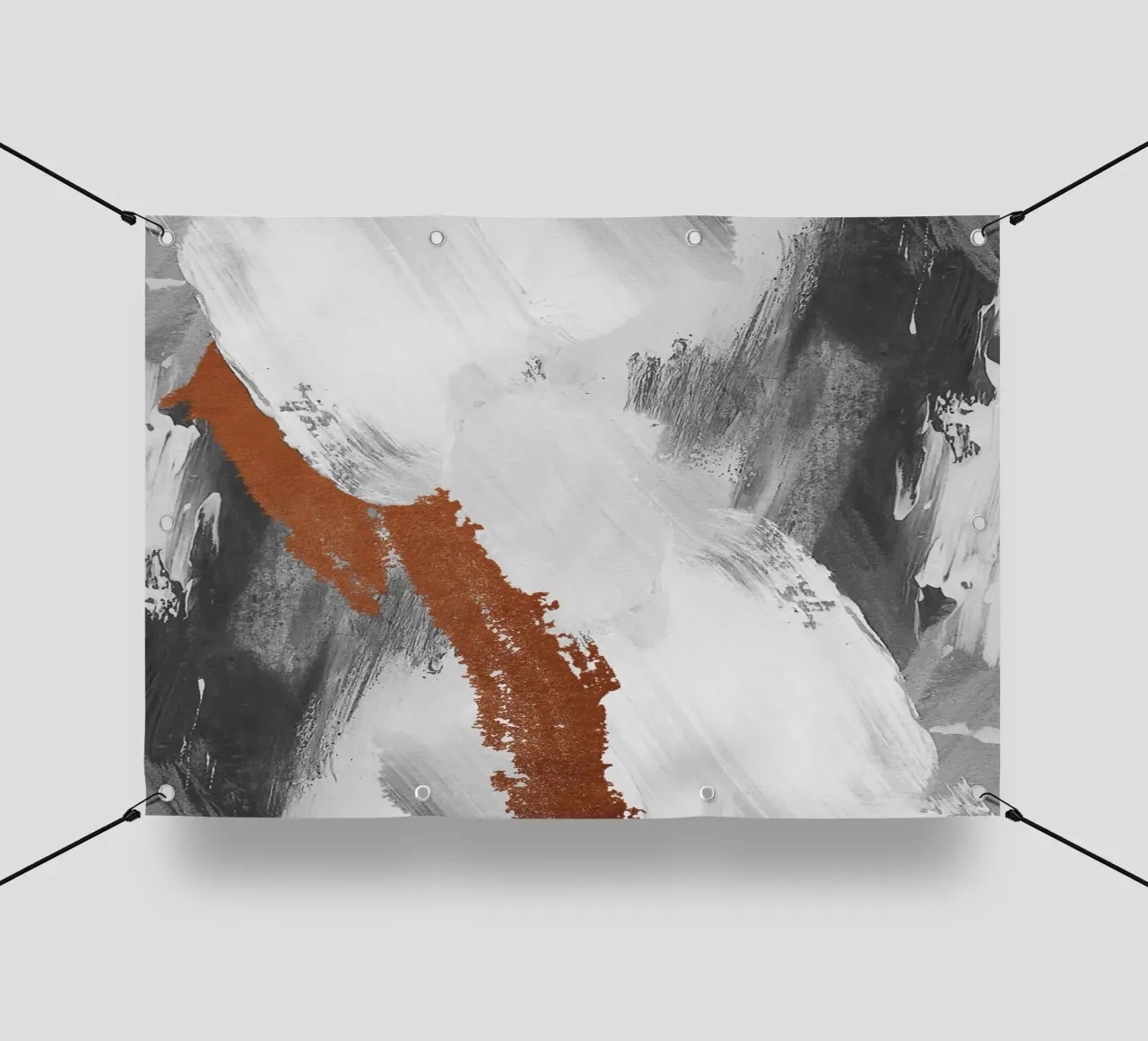 Modern abstract art with brushstrokes telo in pvc da vintageshop