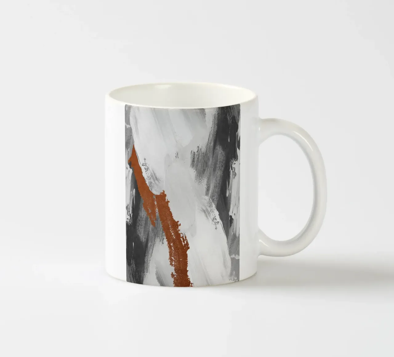 Modern abstract art with brushstrokes tazza in ceramica da vintageshop