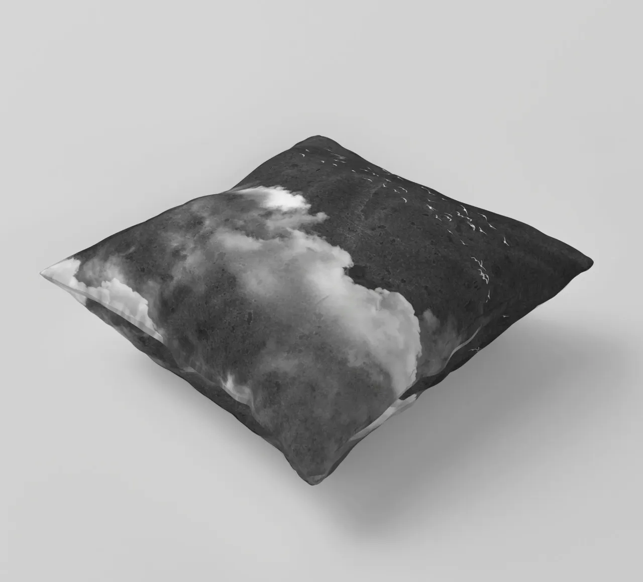 modern abstract art dark sky cuscino da vintageshop