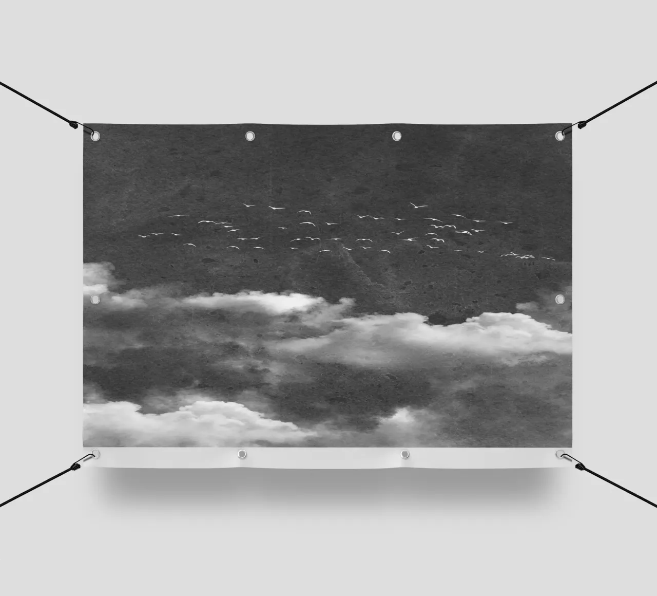 modern abstract art dark sky telo in pvc da vintageshop